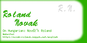 roland novak business card